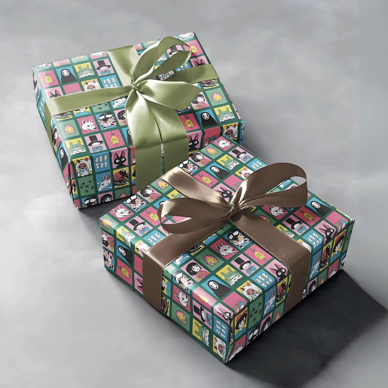 Ghibli Studio Wrapping Paper, Spirited Away Studio Ghibli Wrapping, Ghibli My Neighbor Totoro, Hayao Miyazaki, Howl's Moving Castle Shirt, Gift Idea