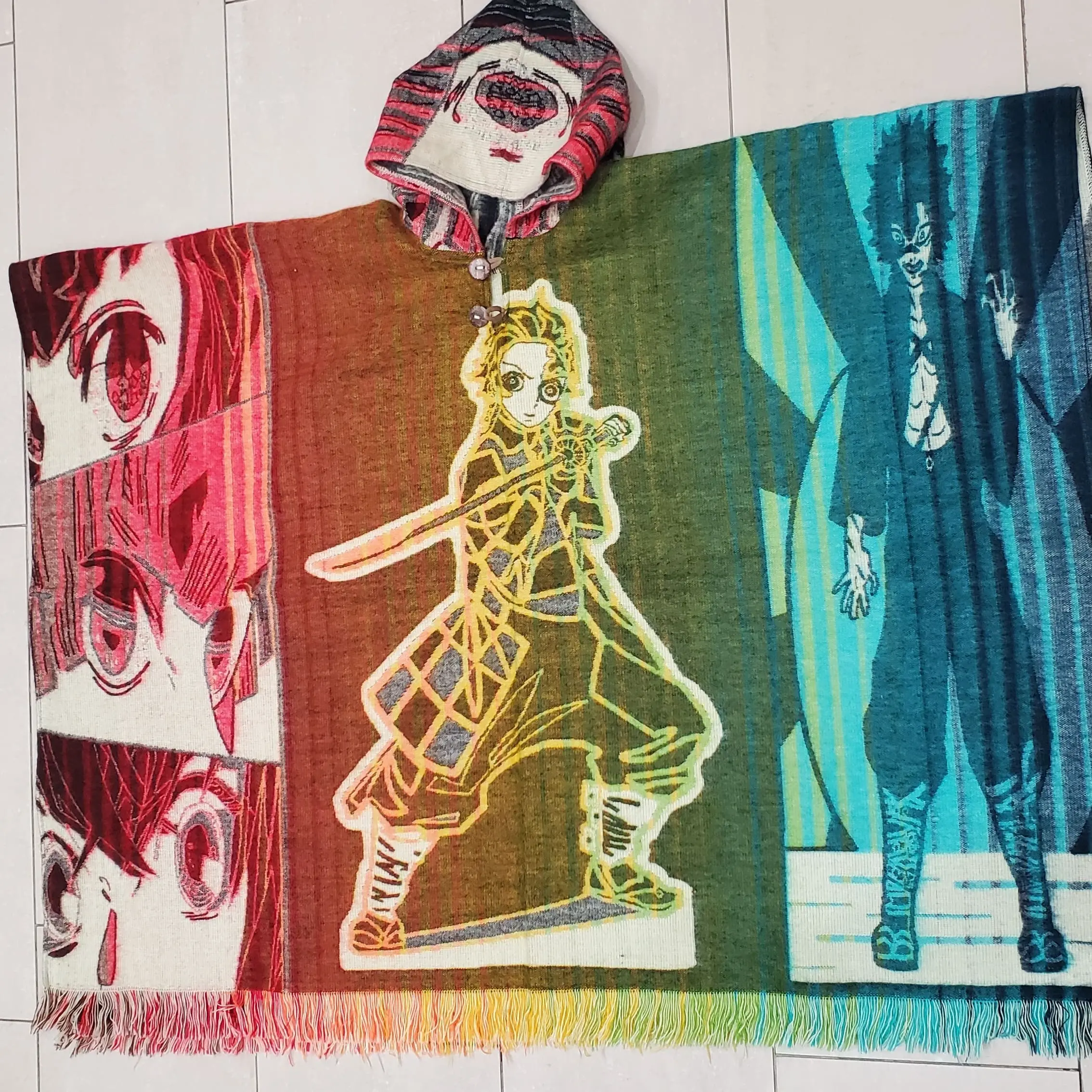 Girl and boy poncho cozy and warm great for cold weather