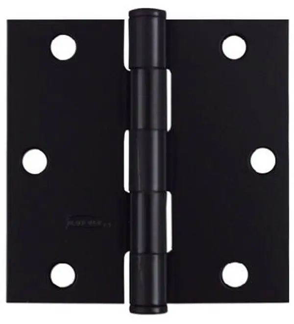 N241-190 3.5 in. Black Square Door Hinge