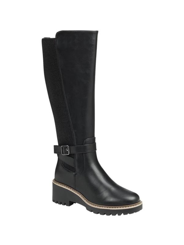 Anahi- Stretch Back Panel, Chunky Boot (Wide Calf Friendly)