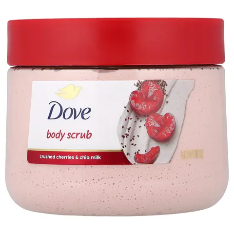 Dove Body Scrub, Crushed Cherries & Chia Milk, 15 oz (425 g)
