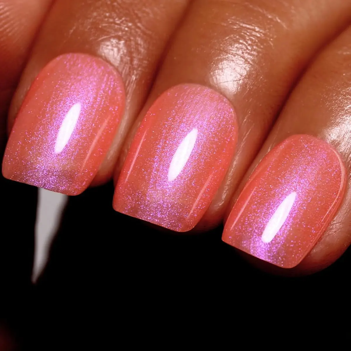Light Coral Peach Iridescent