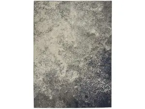 212 MAIN 5x7 ft. Power-Loomed Polypropylene Soft Pile Stain-Resistant Transitional Abstract Art Indoor Area Rug, Neutral Charcoal & Ivory Tones