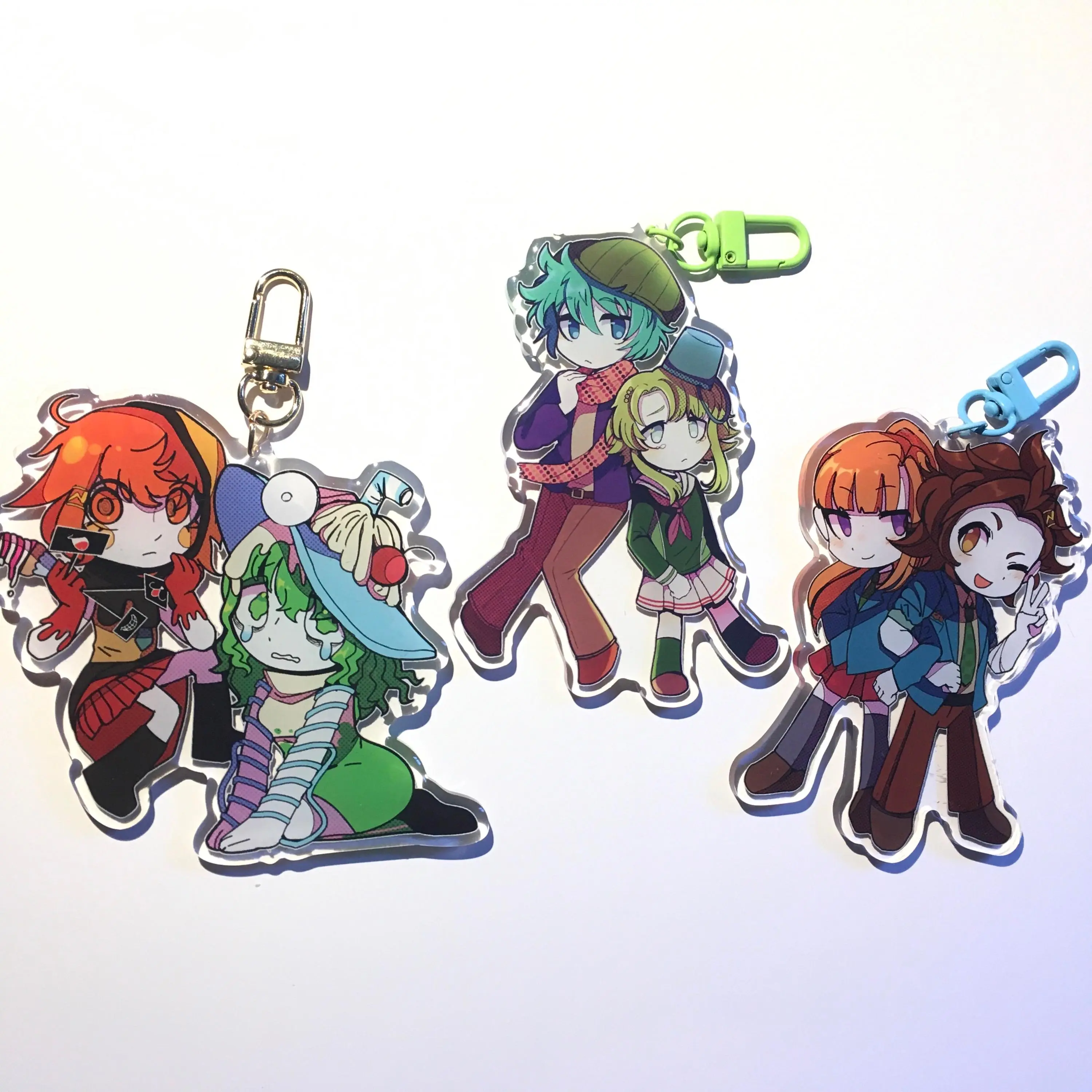 Your Turn To Die Kanna & Shin, Sara & Joe, Ranger & Safalin Keychain Acrylic Charms, Cute Keyring Accessory, Fun Charm For Backpack Or Purse | High Quality and Customer Favorite Items
