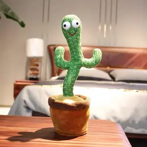 Novelty Dancing Cactus Toy, Singing & Twisting Plush Toy, Repeat Talking Cactus Plush Doll for Kids