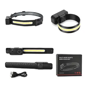 Multifunctional Wrist Light And Headlamp, Intelligent Sensor Switch, COB Floodlight Ultra-light Magnetic Wristband Light, Red And Blue Sensor Light, Suitable for Night Running, Cycling, Fishing, And Maintenance.