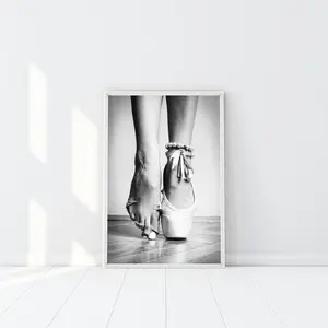 Ballet Discipline Print, Ballet practice Poster, Ballet slippers art, ballet shoes poster, pointe shoes and passion, classical dancer feet Decor Ornaments