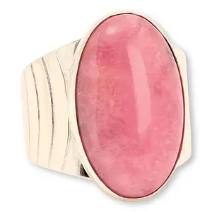 Mine Finds by Jay King Gallery Collection Rhodochrosite Sterling Silver Oval Ring