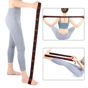 Yoga Resistance Band - Heavy Duty Fitness Bands with Digital Scale Non Slip Grip for Body Shaping Strength Training Pilates Ballet Dance Home Gym - Leg exercise with elastic bands, ankle rehabilitation strength training stretching band