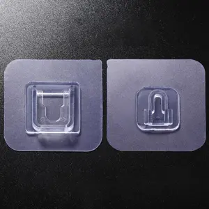 20 Pairs Self Adhesive Wall Hooks Double Sided Wall Brackets Transparent Hooks Suction Cup Wall Storage Hooks Bathroom Kitchen Wall Hooks