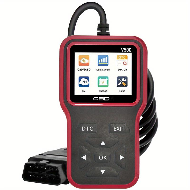 Car OBD2 Scanner Diagnostic Tool Code Reader, Car Voltage Tester Engine Fault Code Scanner, Charging Tester Diagnostic Tool V500