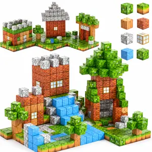 103PCS & 157PCS Magnetic Cubes | STEM Building Blocks for Kids 3+, House & Tree Playset