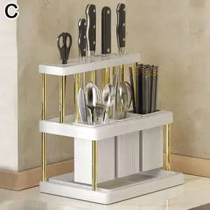 High-End Brand New Kitchen Cutlery Holder Spoon Fork Chopstick Storage Rack Utensils Organizer Kitchen Counter Top Box Rack NONE
