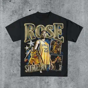 [Sale Up To 25%] Vintage 90s D.Rose Graphic T-Shirt, Basketball Team Streetwear Tee, MVP Legend Tribute Top, Retro Bootleg Style Apparel, Gift for Basketball Fans