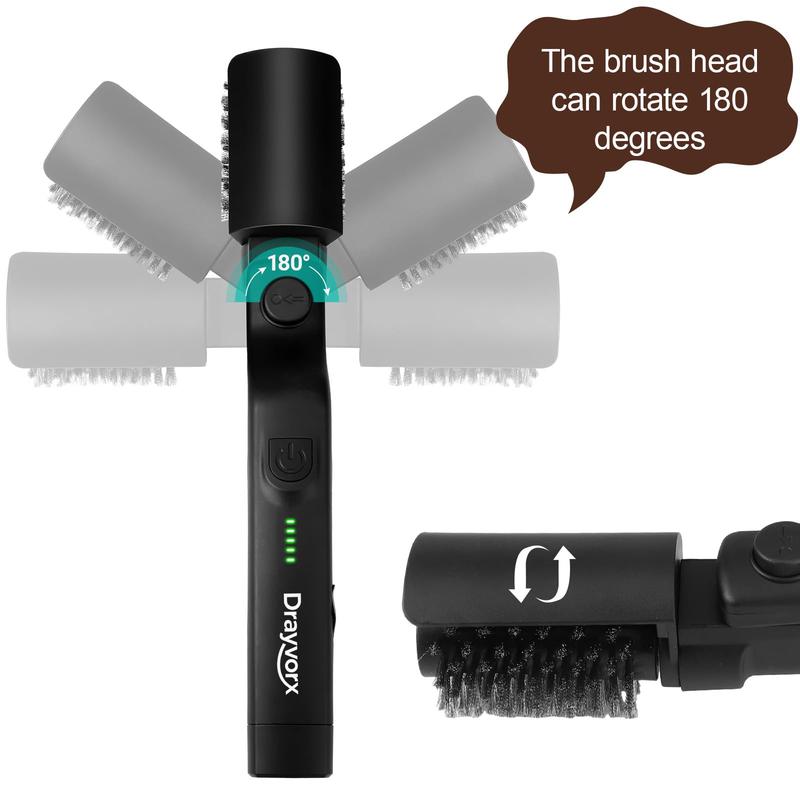 Drayvorx Electric Grill Cleaner Brush - Rechargeable BBQ Cleaner with 400 RPM Motor, Type-C Charging - Stainless Steel Bristles