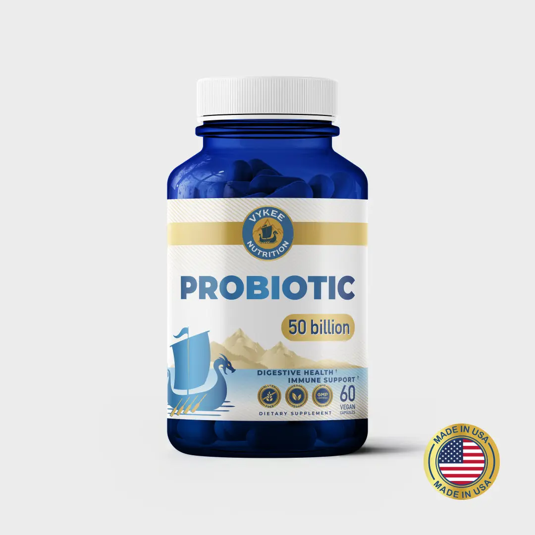 Vykee Nutrition Daily Probiotic – 50 Billion CFU + Prebiotics | Gut, Digestive & Immune Support | 11-Strain Formula for Bloating, Balance & Whole-Body Wellness