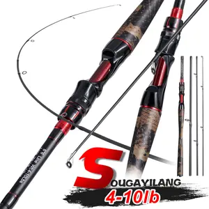 Ultra-Lightweight Sougayilang Carbon Fiber Fishing Rod - Sensitive Casting and Spinning Rod for Pike and Carp Fishing - Durable, Portable, and Easy to Assemble