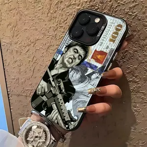 Stylish Scarface Phone Case Cover Compatible with for iphone Models 17, 16, 15, 14, 13, 12, 11 Pro Max, X, XR, XS Max, 8, And 7 Plus, Featuring a Matte Finish for Drop Protection