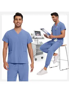 Scrubs Set Medical Uniforms Stretch Nurse Accessories Pet Clinic Doctor Costume Surgery Overalls Beauty Salon Workwear Veterinary Work Clothes