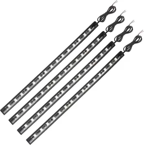 White Golf Cart Lights Car Underglow Led Strip Lights for Marine Boat Deck Motorcycles Kayak Interior Exterior 5050 Chipset 15SMD Waterproof IP67 DC 12V(Pack of 4)