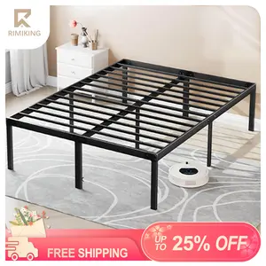 RIMIKING Heavy-Duty Metal Platform Bed Frame, Sturdy Construction, Anti-Slip Stopper, Ample Storage Space, Noiseless Design, Easy Assembly, Multiple Sizes