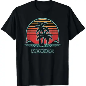100% Cotton Mexico Retro Vintage 80s Style T-Shirt