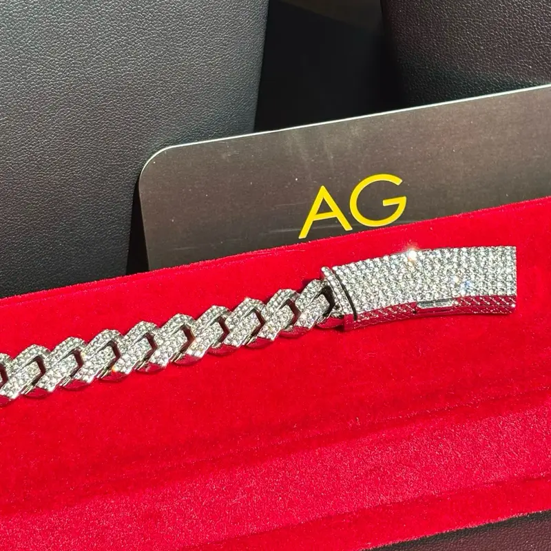Gold Plated Bracelet Silver Diamond Style