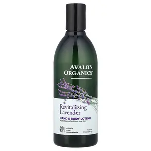 Avalon Organics Hand & Body Lotion, Revitalizing Lavender, 12 oz (340 g)