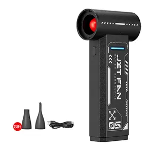 Jet Dry Blower Electric Air Duster 4 Gears Adjustable Mini Air Duster CNC Aluminum Alloy Reusable Can 140000RPM Jet Fan for Car Computer Keyboard Home