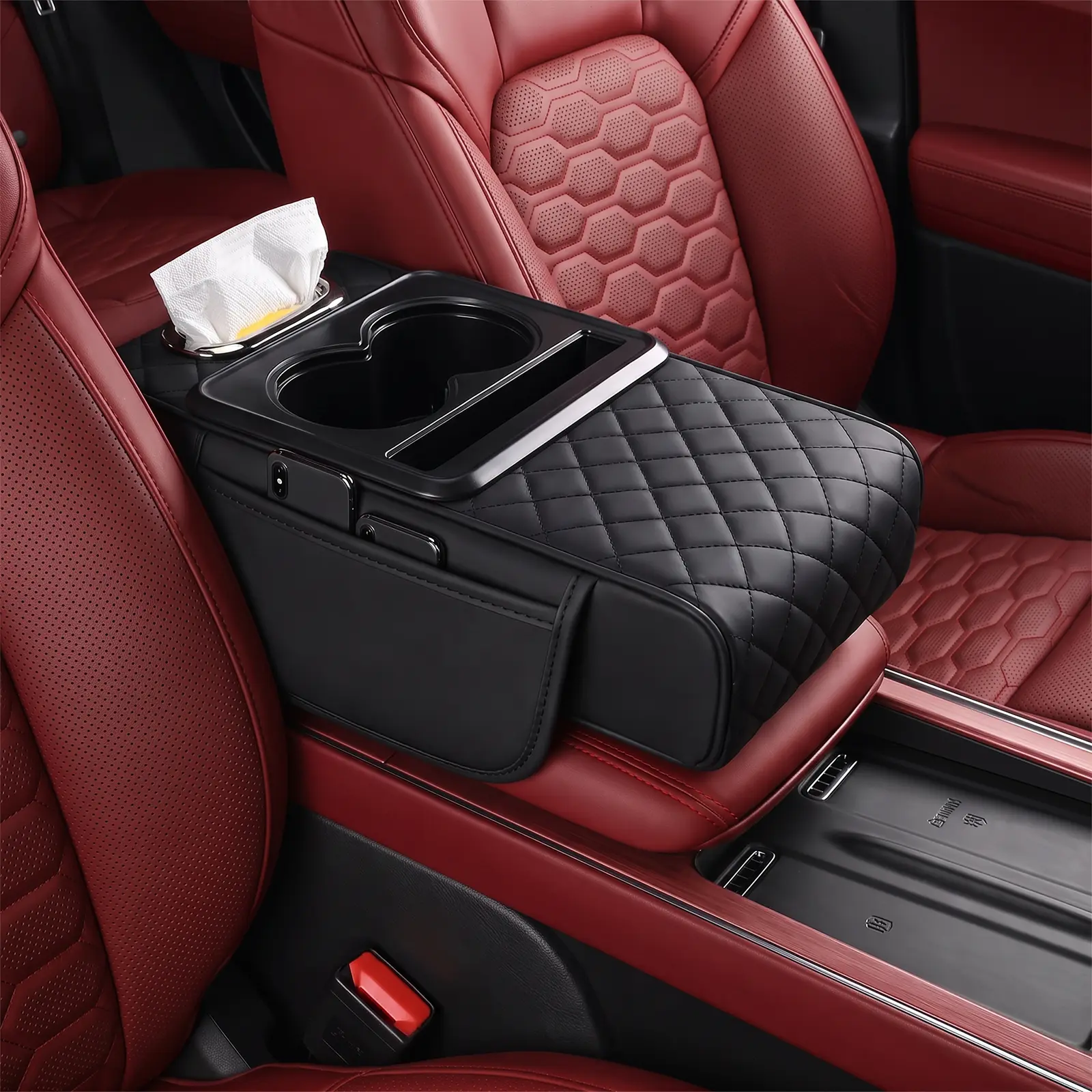 Car Center Console Armrest Pad, Multifunctional 4 in 1 Pad for Car Armrest Box, Car Storage Bag, Car Console Organizer, Car Interior Accessories, Car Organization Supplies