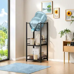 5 Gallon Water Bottle Holder with Storage Shelve, Water Jug Holder, Water Jug Rack, Water Jug Stand, Water Bottle Organizer for Office, Kitchen, Living Room