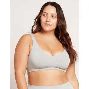 Seamfree Padded Crop Bra - Light Grey Marl