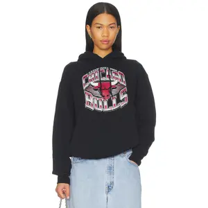 Junk Food Bulls Chrome Lines Hoodie in Black Unisex