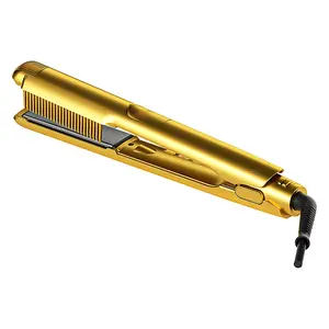 PureGlide Flat Iron Comb. Flat iron and comb combined into one easy hair tool. No more chase method. No messy cheap glue or velcro on your flat iron. Smooth Comfort Straightener