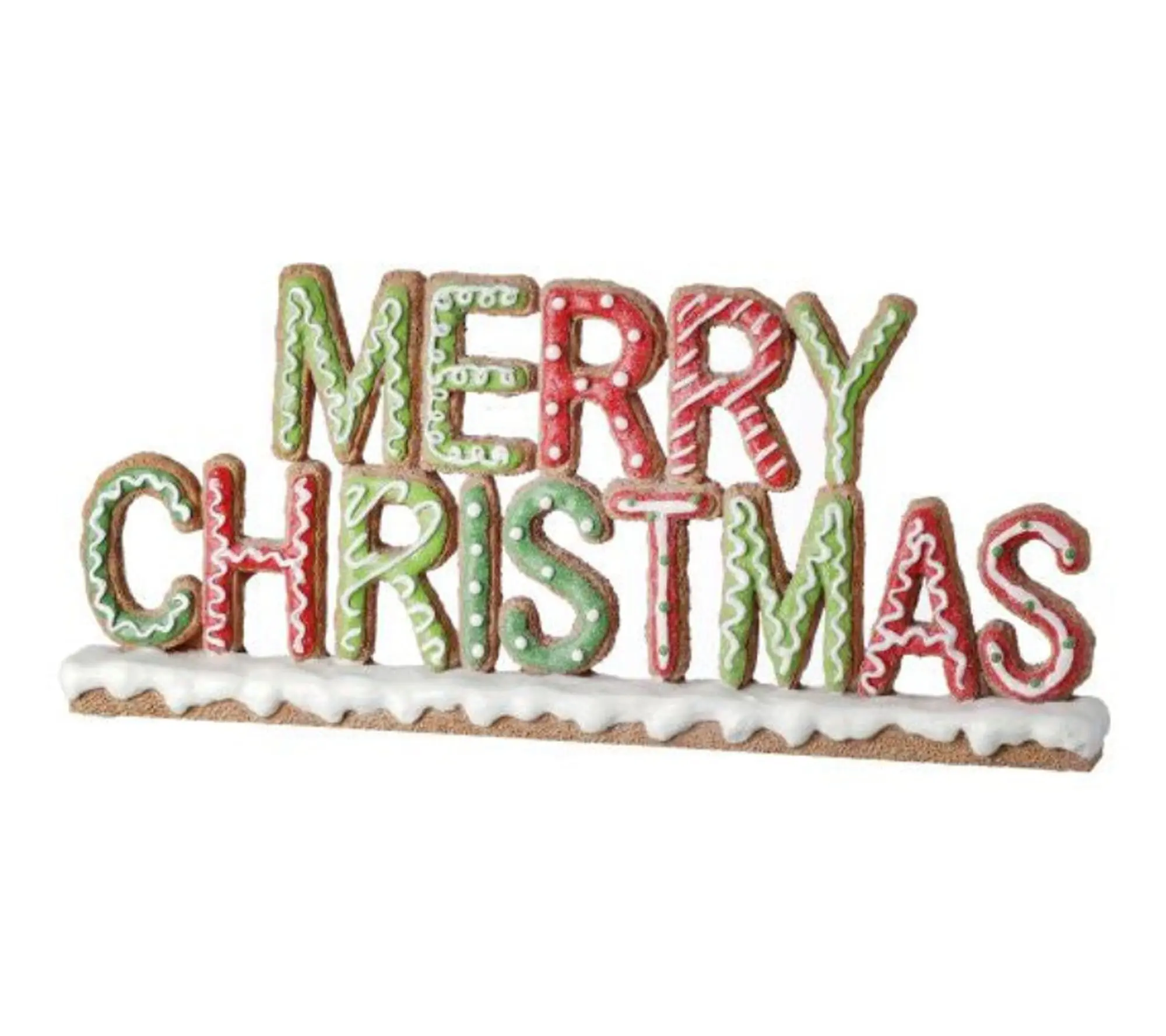 RC Home Decor-11.25" Merry Christmas" Gingerbread Sign Decor RC Home Decor-11.25" Merry Christmas" Gingerbread Sign Decor