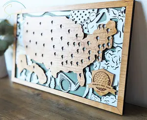 Golf course travel map, golf map, fifty states of golf , travel map, travel home decor, gift for golfer, gifts for dad