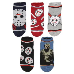 Friday The 13th Jason Voorhees Hockey Mask Ankle Socks 5PK for Men and Women