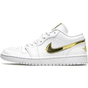 Women's Jordan 1 Low SE White/Metallic Gold-White (CZ4776 100)