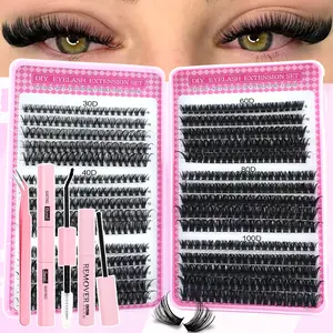 D Curl DIY False Lashes, Beginner-Friendly, Dense & Voluminous, Long-Lasting, Easy to Use, Perfect for Daily, Wedding, Travel, Parties