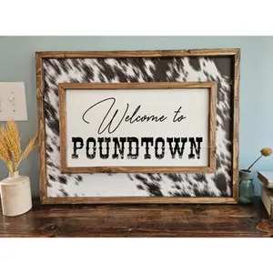 BridgeMusic Welcome To Pound Town - Bedroom Decor - Western Decor - Poster No Frame.