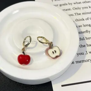 Cute Apple Drop Earrings for Women Strawberry Watermelon Dangle Earrings Girls Party Jewelry Gift