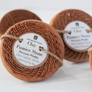 Pumice Stone- Moroccan M'hakka Pumice Stone. Exfoliating Pumice Clay Stone.
