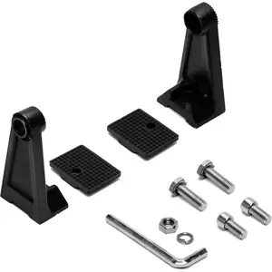 Side Mounting Bracket, Universal Work LED Light Bar Bracket Side Mounting Bracket Rubber Pad Bracket for Double Row Straight or Curved LED Light Bar (Pack of 2)