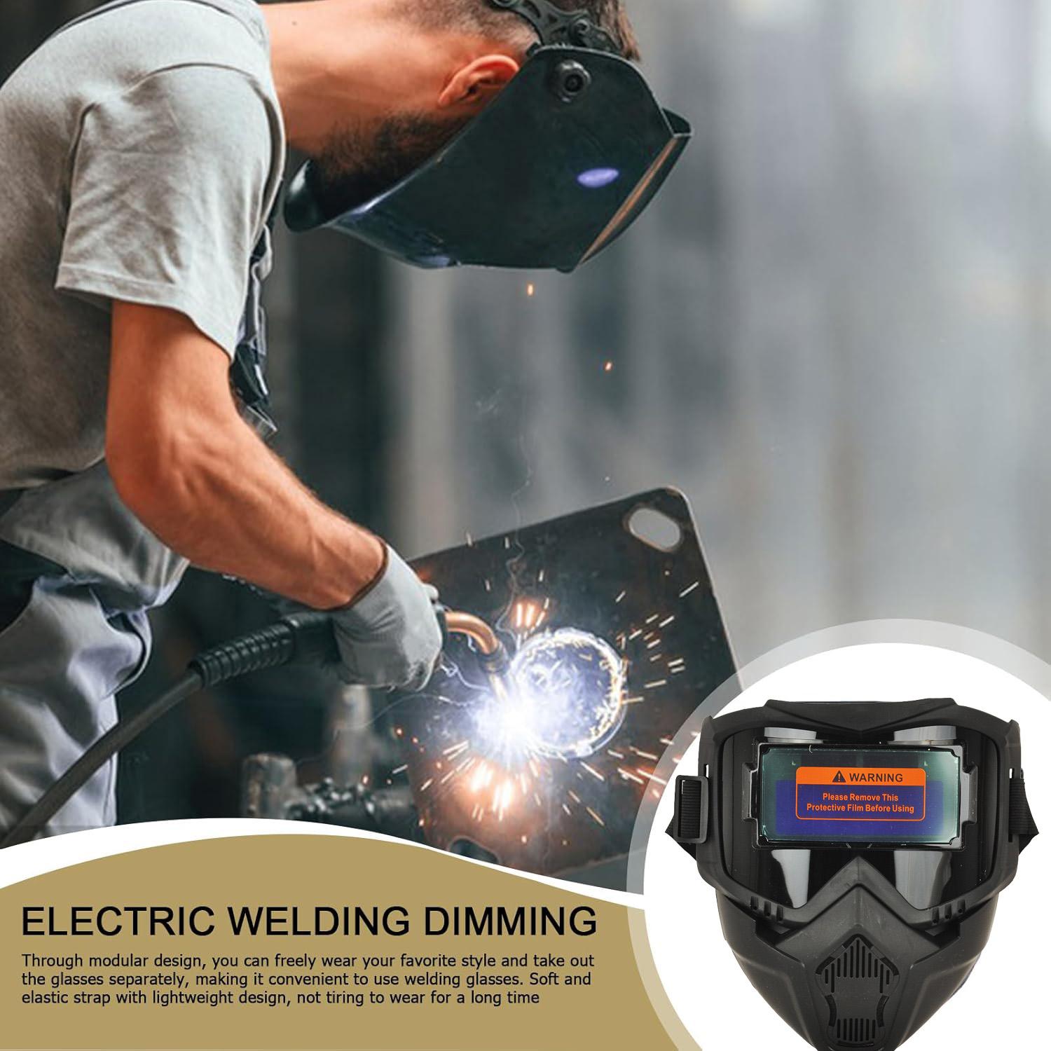 Automatic Darkening Welding Helmet, Heavy-Duty, Adjustable Shade, DIN 4-16 Protection, Clear Welding Lens, Solar Powered, Lightweight & Comfortable Welding Mask for Men/Dad Welding Helmet, Gift Idea