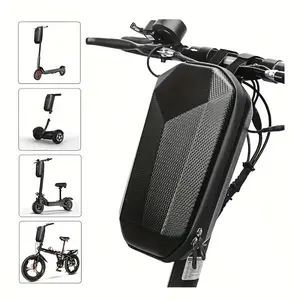Electric Scooter Handle Storage Bag - Durable EVA Shell, Large Capacity Detachable Design, Suitable For Bicycles And Balance Bicycles