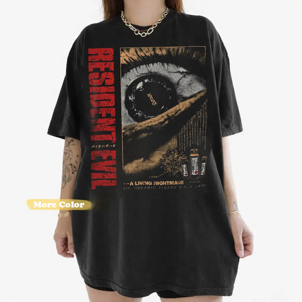 Resident Evil [1996] Shirt, Nightmare/Umbrella Corp T-Shirt, Horror Game Vintage Graphic Shirt, Horror Game 2026 Fan Tee, Gift for Men, Gift for Women, Crew Neck T-shirt, Trending T-shirt
