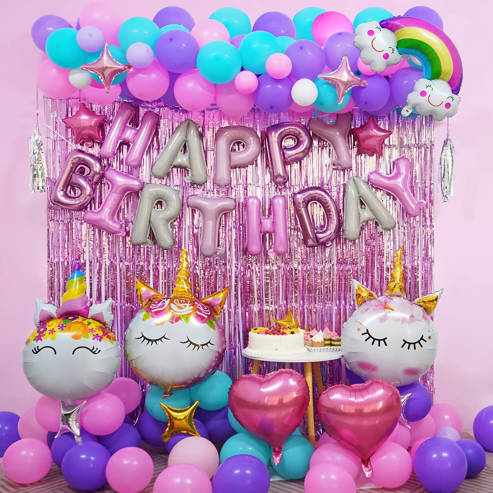 Coraline – Kit Decorazioni Compleanno: 18 Palloncini, Striscione, 13 Topper Per Torta – Tema Blu E Nero