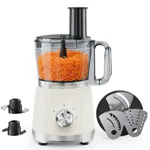Food Processor with 5 Blades, 2.5L Large Capacity Food Chopper & Mixer, 3 Speeds Powerful Yet Quiet Motor, Multi-Functional Veggie Slicer, Shredder & Dough Maker for Kitchen