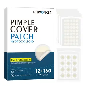 172pcs Water Gel Transparent Acne Patches, Gentle Non-Irritating Concealer Round Care Acne Stickers, Skin Treatment Patch, Acne Pimple Patch