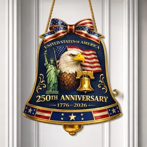 America 250th Anniversary Wood Sign Gifts For Mom, Dad, Brother, Sister, Kids - Freedom Unites Every Heart